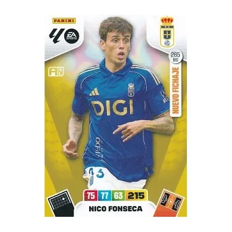 Cromo Nico Fonseca (Nuevo Fichaje) Oviedo #265 bis