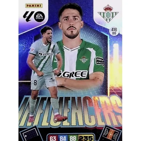 Cromo Pablo Fornals (Influencers) Real Betis #416 bis