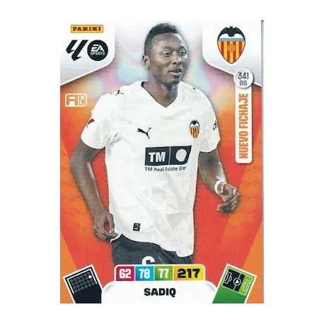 Cromo Sadiq (Nuevo Fichaje) Valencia #341 bis
