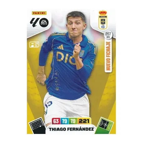 Cromo Thiago Fernández (Nuevo Fichaje) Oviedo #267 bis